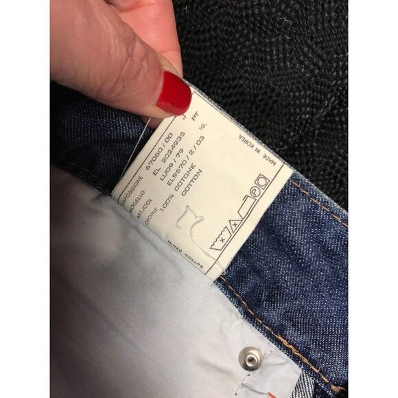 Button Denim Women Indigo M Cut Off Shorts Distressed Pockets - Picture 9 of 9